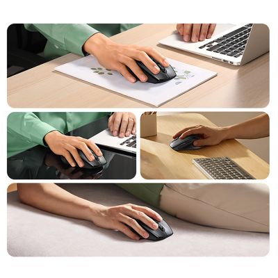 6. Ugreen Kabellose ergonomische optische Maus – Schwarz