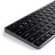 4. Satechi Slim X1 Tastatur – Bluetooth-Tastatur für bis zu drei USB-C-Geräte, US (Space Gray)