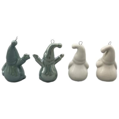 4. Keramik-Weihnachtsmannkugel, 7,8 cm, 1 Stück