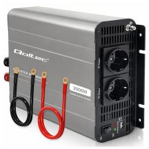 Qoltec MS Wave Spannungswandler | 12 V auf 230 V | 1500/3000 W | USB | Kompatibel mit LiFePO4-, GEL- und AGM-Akkus