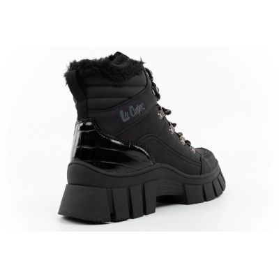 4. Lee Cooper Damen-Winterstiefel, schwarze gefütterte Stiefeletten