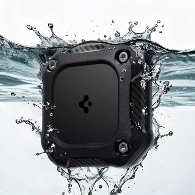 9. Spigen Tough Armor 4er-Pack Schutzhülle für Apple AirTag 1/2 – Schwarz