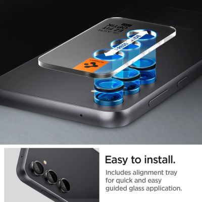 11. Spigen Glas.tR EZ Fit Optik Kameraschutz für Samsung Galaxy S23 FE – Schwarz 2 Stk.