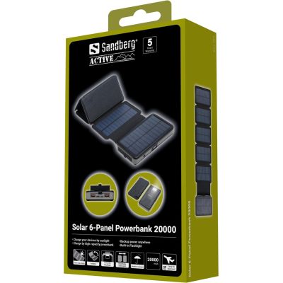 7. Sandberg 420-73 Powerbank Lithium-Polymer (LiPo) 20000 mAh Schwarz