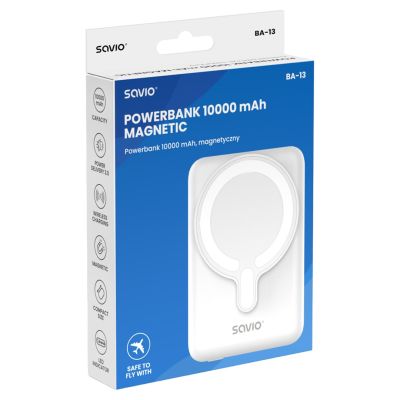 5. SAVIO POWERBANK 10000 MAH MAGNETISCH WEISS BA-13