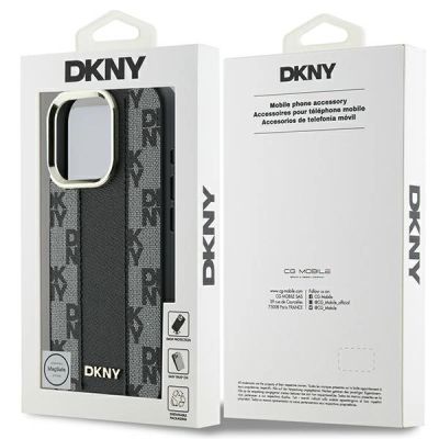 8. DKNY Checkered Pattern Magsafe Hülle für iPhone 16 Pro – Schwarz