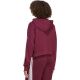 3. adidas Essentials Damen-Sweatshirt mit 3 Streifen, French Terry, Viertelreißverschluss, Burgunderrot KF8316
