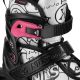 6. NH10907 4-in-1 Rollschuhe mit verlängerten Hockeykufen, Farbe Pink, Größe L (39-42), Nils Extreme