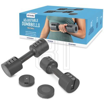 10. Verstellbare Hanteln 2x 2,5 kg Spokey Multibell SPK-944195