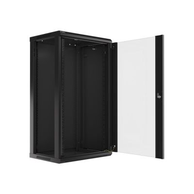 2. Lanberg WF01-6422-10B Rack-Schrank (22 HE; 1082 mm / 600 mm / 450 mm; Wandmontage; aufklappbar; 19 Zoll; schwarz)