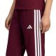 4. adidas Essentials 3-Streifen Fleece Slim Fit Hose für Damen, Burgunderrot KF8321