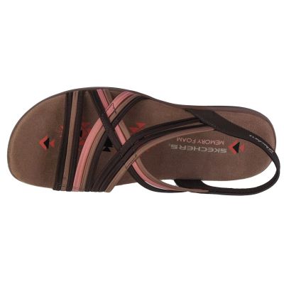 3. Skechers Reggae Slim Simply Stretch Sandalen 163023-CHMT Braun 36