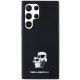 3. Karl Lagerfeld Silikon Karl&Choupette Metal Pin Hülle für Samsung Galaxy S24 Ultra – Schwarz