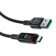 3. Acefast C7-04 USB-A USB-C 60 W 1,2 m Kabel mit Display – Schwarz