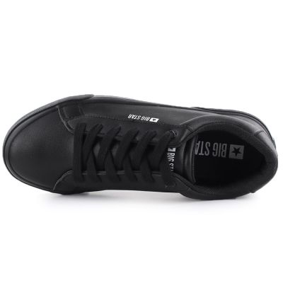 4. Herren-Sneaker, niedrig geschnitten, Kunstleder, schwarz, Big Star TT174002