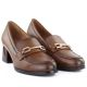 3. Braune Damen-Loafer mit hohem Absatz, Modell Lords, Potocki SZ12784