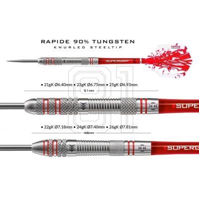 13. Harrows Rapide 90% Steeltip Darts HS-TNK-000013301