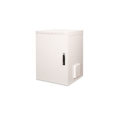 2. Digitus 19" 16U 600x600 Wand-Netzwerkschrank, Volltür, grau, ungeteilt, montiert, IP55, 100 kg