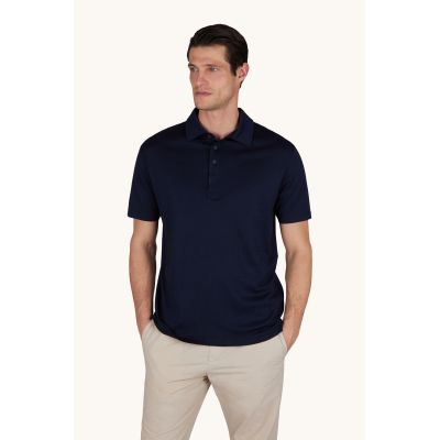 Paul&Shark Herren-Poloshirt aus Baumwolle und Lyocell, Marineblau (25411283-13)