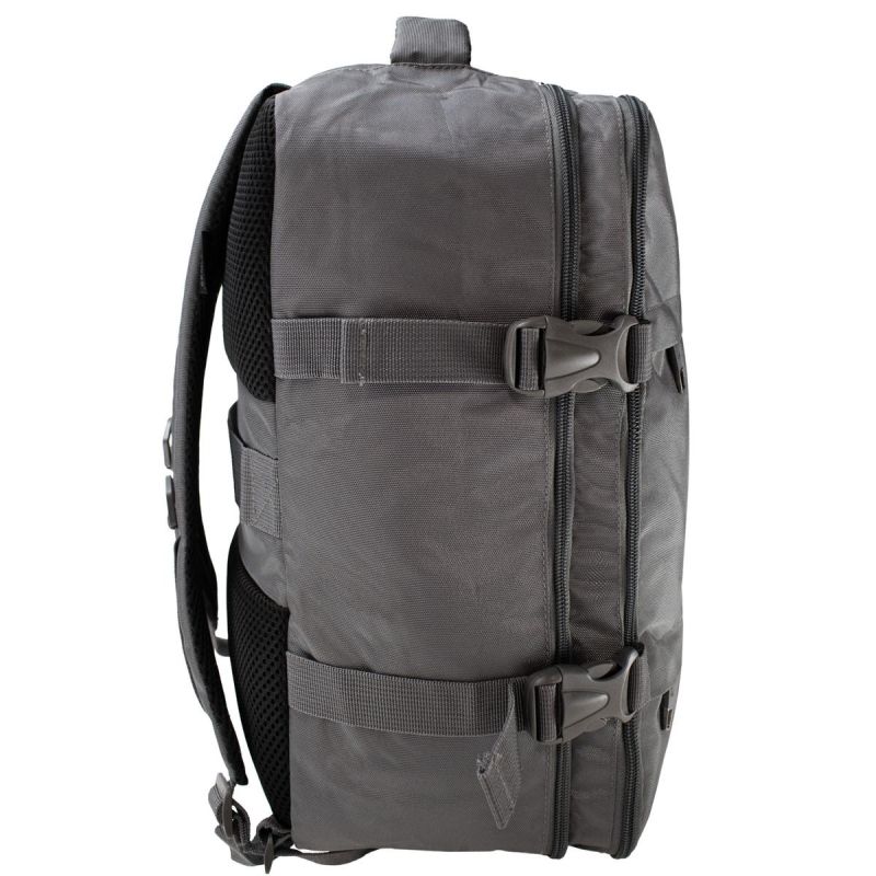 5. Grauer Flugzeugrucksack mit Laptopfach SEMI LINE