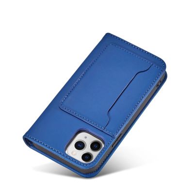 13. Magnetkartenetui für iPhone 12 Cover Kartenetui Kartenständer blau