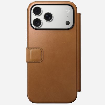 4. Nomad Moderne Leder-Folio-Handyhülle 17,5 cm (6,9") Hellbraun