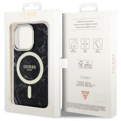 11. Guess GUHMP14LPCUMAK iPhone 14 Pro 6.1" schwarz/schwarz Hardcase Marble MagSafe