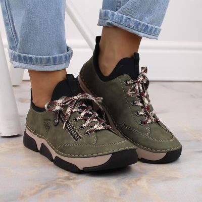 11. Bequeme Rieker W RKR610 grüne Schuhe