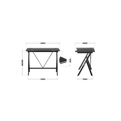 27. Huzaro Hero 1.4 Schwarzer Gaming-Schreibtisch