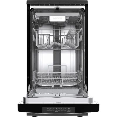 4. Freistehender Geschirrspüler MPM-45-ZMF-02, schwarz, 45 cm, automatische Öffnung, Aqua Stop