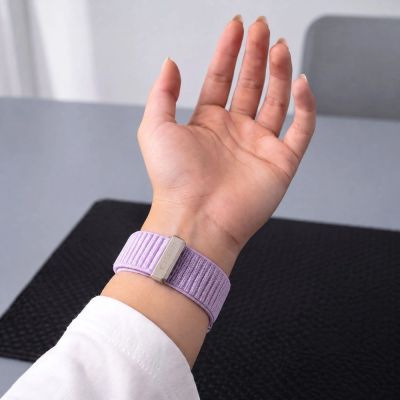 5. Tech-Protect NylonLoop Armband für Apple Watch 44 / 45 / 46 / 49 mm – violett