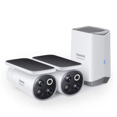 2. Baseus Security S1 Pro Dual 3K Outdoor-Überwachungsset (2 Kameras) – Weiß