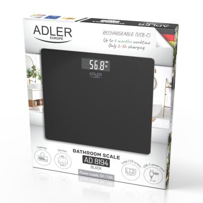 7. Personenwaage ADLER AD 8194b, schwarz