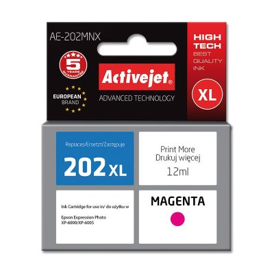 Activejet AE-202MNX Tinte (Ersatz für Epson 202XL H34010; Supreme; 12 ml; rot)