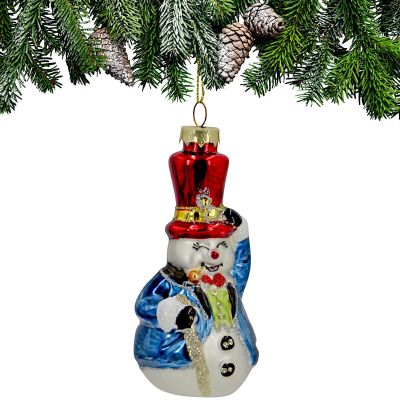 GLAS-CHRISTBAUMKUGEL SCHNEEMANN SASKA GIFT & DECOR