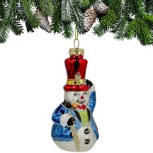GLAS-CHRISTBAUMKUGEL SCHNEEMANN SASKA GIFT & DECOR