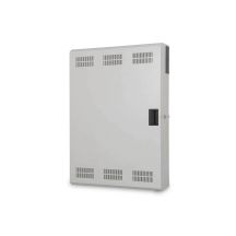 Digitus SLIM 19" 3U 600x200 Wand-Netzwerkschrank, geschlossene Tür, grau, ungeteilt, montiert, 100 kg