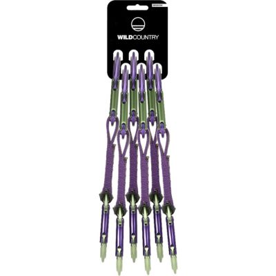 Wild Country 40-0000002003-5823-1 Kletterkarabiner mit Verriegelungsverschluss Grün, Lila 6 Stück.