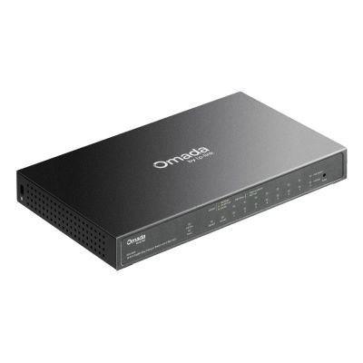 4. TP-Link Omada ES210GP Managed Network Switch L2 Gigabit Ethernet (10/100/1000) mit PoE-Unterstützung, DIN-Schienenmontage, Schwarz