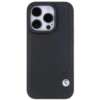 3. BMW Leder Blue Dots iPhone 15 Pro Max Hülle - Schwarz