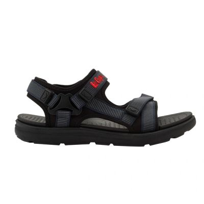 2. Lee Cooper Herrenschuhe Klettverschluss-Sandalen für den Sommerstrand, hellblau/schwarz