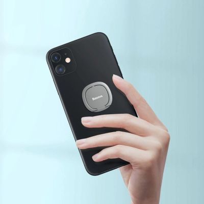 6. Baseus ultradünner selbstklebender Ringhalter Telefonständer silber (SUYB-0S)