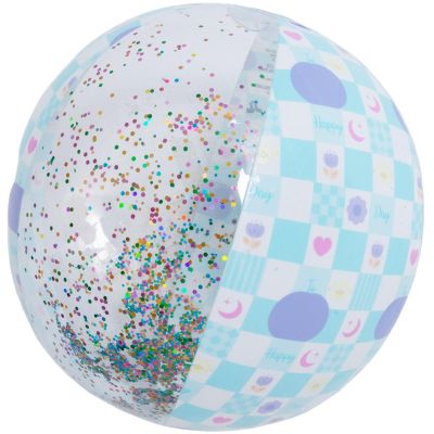 Aufblasbarer Strandball 50 cm Glitzerblau 53197