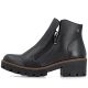 9. Schwarze Damen-Ankle-Boots aus Leder mit Blockabsatz, Rieker 79254-00
