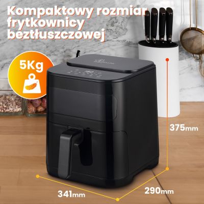 19. Extralink Heißluftfritteuse 5,2 l EU SJ-520 Einzeln 5,2 l Heißluftfritteuse Schwarz