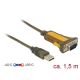 2. DeLOCK 65840 Parallelkabel, Schwarz/Gelb, 1,5 m, USB Typ-A, DB-9