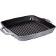 STAUB Quadratische Grillpfanne aus Gusseisen mit zwei Griffen, 33 cm, Graphit 40511-785-0