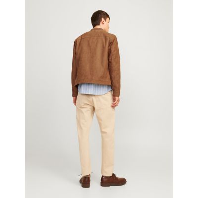 8. Jack&Jones JJEDYLAN CLEAN JACKET NOOS 12261197 COGNAC Kunstvelourslederjacke