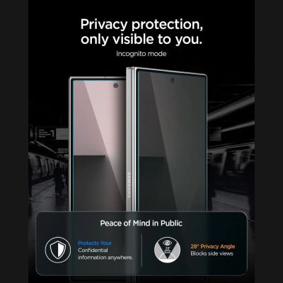 11. Gehärtetes Glas Spigen Glas.tR EZ Fit Pro AC HD Privacy mit Sichtschutzfilter für Samsung Galaxy Z Fold 7 / 8