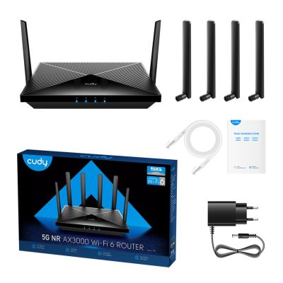 4. CUDY P5_EU LAN Gigabit AX3000 WiFi 6 Mesh 5G Dual-SIM-Router
